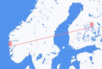 出发地 挪威出发地 卑爾根目的地 芬兰库奥皮奥的航班
