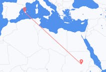 Flyrejser fra Khartoum, Sudan til Palma de Mallorca, Spanien