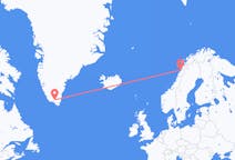 Flights from Narsarsuaq, Greenland to Bodø, Norway