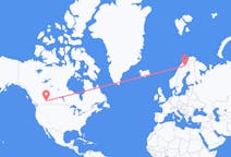 Flyg från Calgary, Kanada till Kiruna, Sverige