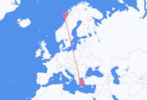 Flights from Sandnessjøen, Norway to Heraklion, Greece