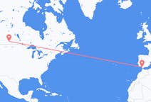 Flyg från Regina, Saskatchewan, Kanada till Jerez, Spanien