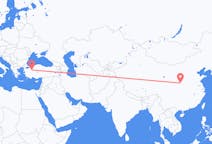 Flyreiser fra Xi'an, Kina til Eskişehir, Tyrkia