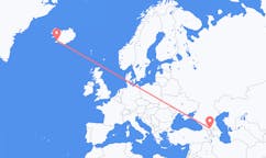 Vluchten van Tbilisi, Georgië naar Reykjavík, IJsland