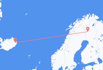 Loty z Kolari, Finlandia do Egilsstaðir, Islandia