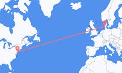Flyg från Atlantic City, USA till Esbjerg, Danmark