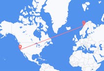 Flights from San Francisco, the United States to Bodø, Norway
