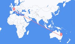 Flyrejser fra Moree, Australien til Montpellier, Frankrig