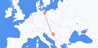 Flyg från Bosnien och Hercegovina till Tyskland