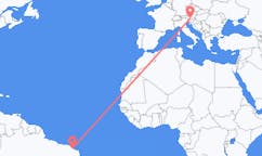 Flyreiser fra Aracati, Brasil til Klagenfurt, Østerrike