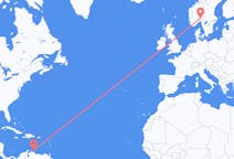 Flyreiser fra Willemstad, Curaçao til Oslo, Norge