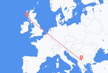 Flights from Tiree, Scotland to Skopje, North Macedonia