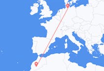 Flüge von Ouarzazate, Marokko nach Hamburg, Deutschland