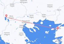 Vols depuis la ville d'Ohrid vers la ville de Çanakkale