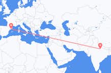 Flyrejser fra Lucknow til Barcelona