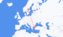 Flyreiser fra Izmir, Tyrkia til Örebro, Sverige