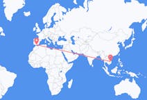 Flyg från Pleiku, Vietnam till Malaga, Spanien