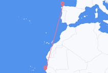 Flyreiser fra Dakar, til La Coruña