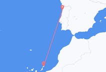 Flyreiser fra Lanzarote, Spania til Porto, Portugal
