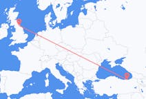 Flights from Trabzon, Turkey to Durham, England, the United Kingdom