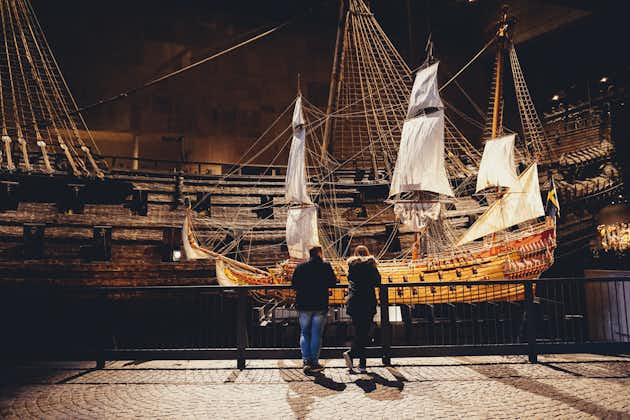 Photo of Vasa museum interior, famous ancient reconstructed vasa vessel in Stockholm, Sweden.