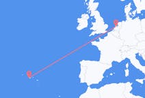 Flyg från amsterdam, Nederländerna till Horta, Azorerna, Portugal
