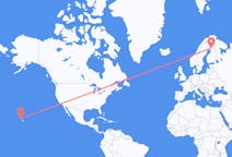 Flug frá Honolulu, Bandaríkjunum til Rovaniemi, Finnlandi