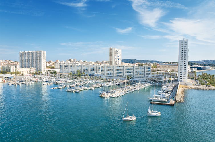 Photo of Toulon harbor, France.