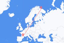 Fly fra Murmansk til Toulouse