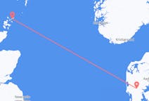 Flyg från Sanday, Orkney till Billund
