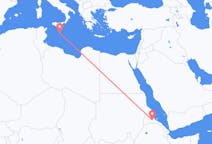 Flyreiser fra Asmara, Eritrea til Malta, Malta