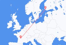 Loty z Limoges, Francja do Turku, Finlandia
