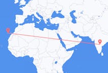 Flyreiser fra Hyderabad, til Tenerife