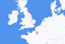 Flights from Paris, France to Durham, England, the United Kingdom