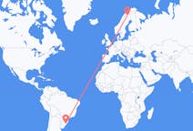 Flights from Porto Alegre, Brazil to Kiruna, Sweden
