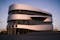 Photo of Spectacular modern architecture and home of Museum Mercedes-Benz Welt in Stuttgart, Germany.