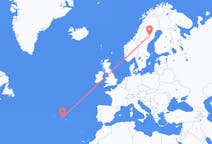 Flights from Terceira Island, Portugal to Lycksele, Sweden