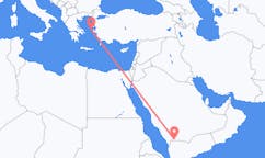 出发地 沙特阿拉伯奈季蘭目的地 希腊希俄斯的航班