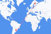Flyg från Montevideo, Uruguay till Kuopio, Finland