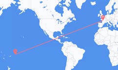 Flyg från Apia, Samoa till Poitiers, Frankrike
