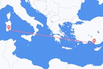 Flyg från Cagliari, Italien till Gazipaşa, Turkiet