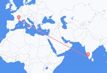 Vluchten van Kochi, India naar Montpellier, Frankrijk