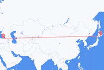 日本のから 釧路市、トルコのへ トラブゾンフライト