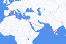 Flyreiser fra Thoothukudi, India til Palma de Mallorca, Spania