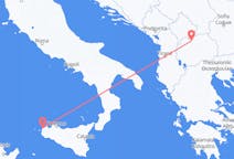 Vols de Skopje, Macédoine du Nord pour Trapani, Italie