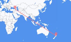 Flyg från Napier, Nya Zeeland till Kars