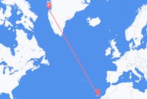 Flyreiser fra Las Palmas, Spania til Aasiaat, Grønland