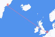 Flyg från Ostend, Belgien till Kulusuk, Grönland