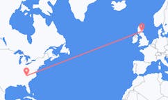 Loty z Asheville, Stany Zjednoczone z Dundee, Szkocja