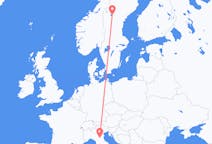 Flyreiser fra Bologna, Italia til Östersund, Sverige